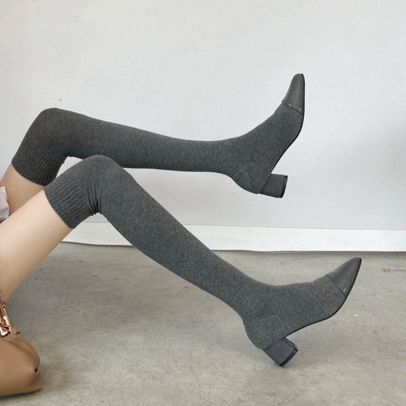 Sock Boot Women - أحذية عالية الركبة جورب 2025 جديد