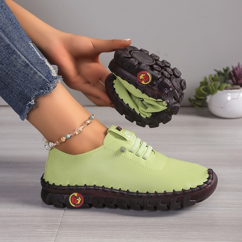 أحذية نسائية جلدية كاجوال بربا - مراجعة Oxford Lace Up Women وسعره